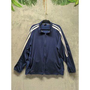 Dri-Star Men Activewear Jacket Full Zip Solid Blue Striped Size XL